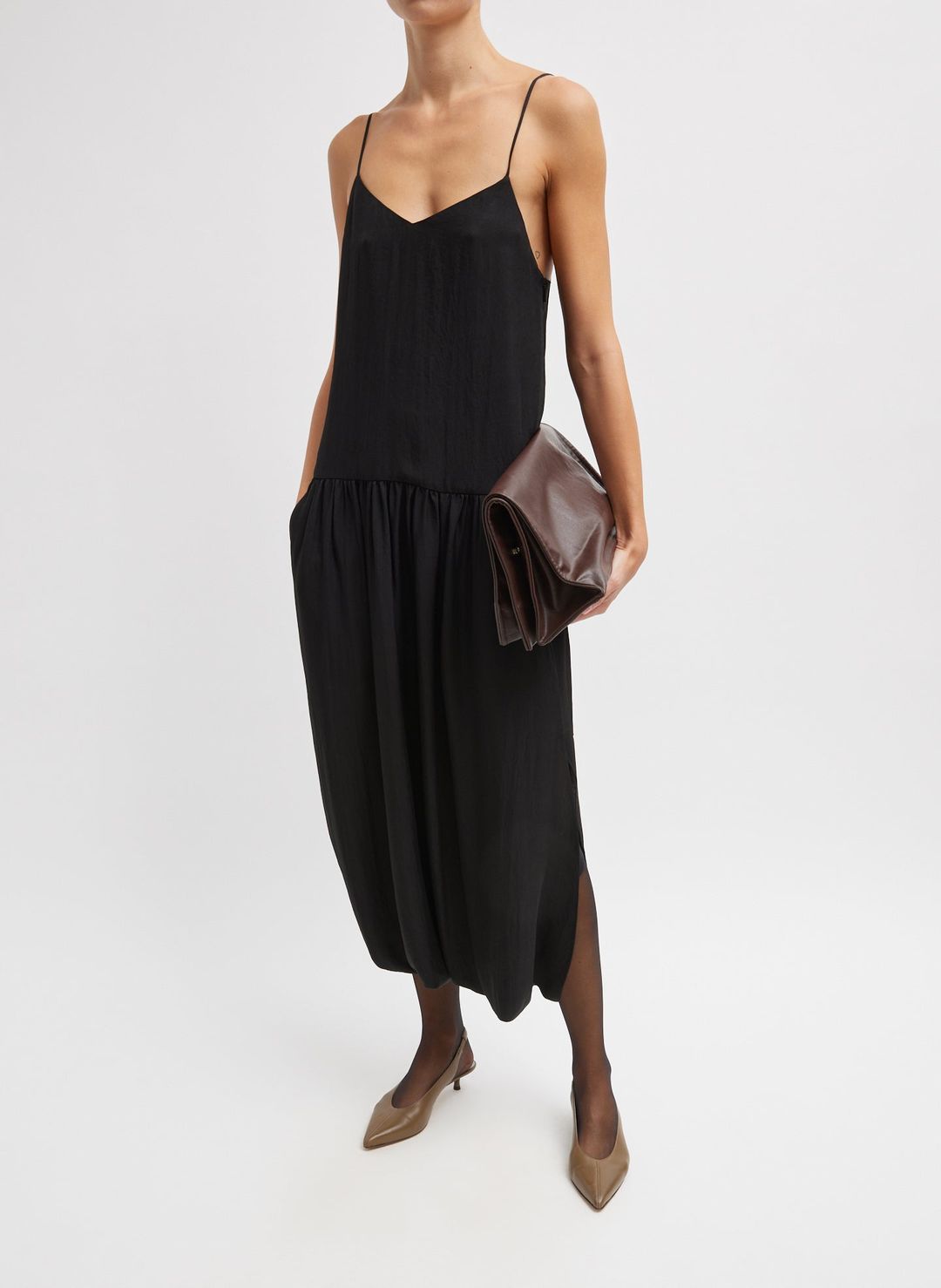 Spring Acetate Strappy Jalouise Dress