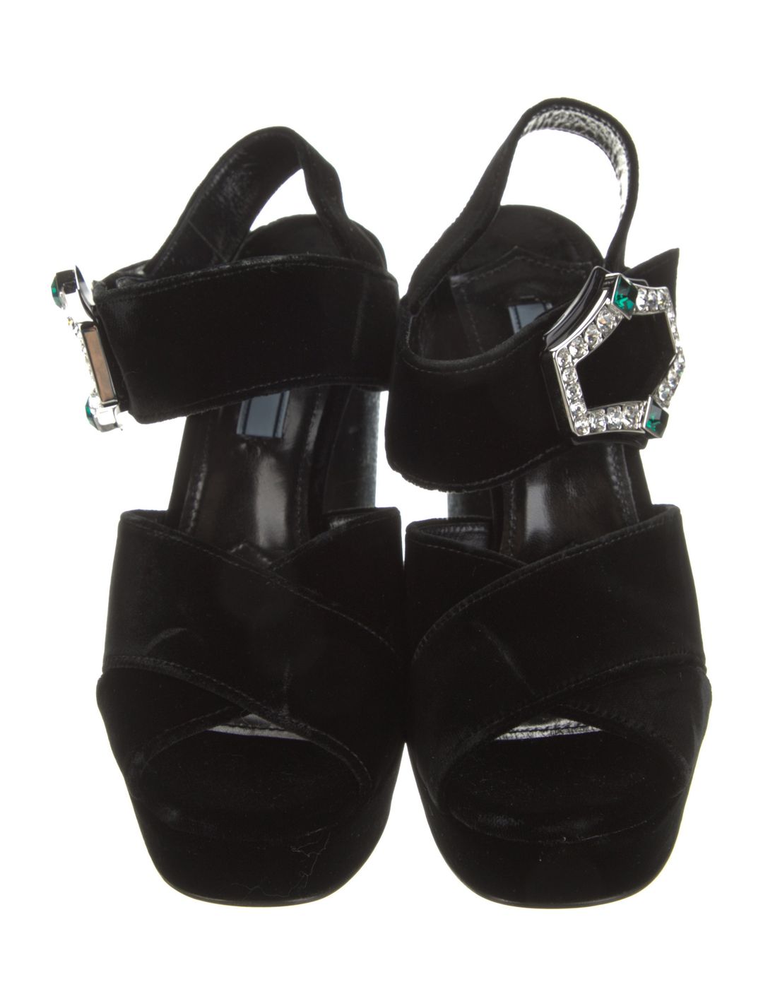 Velvet Crystal Embellishments Sandals #3