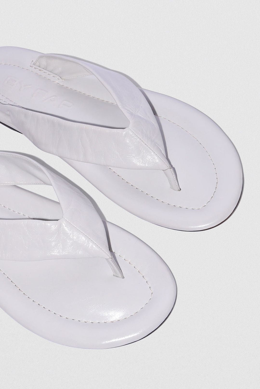 Dasha Burrata Creased Calf Leather Flip-Flop Sandal #3