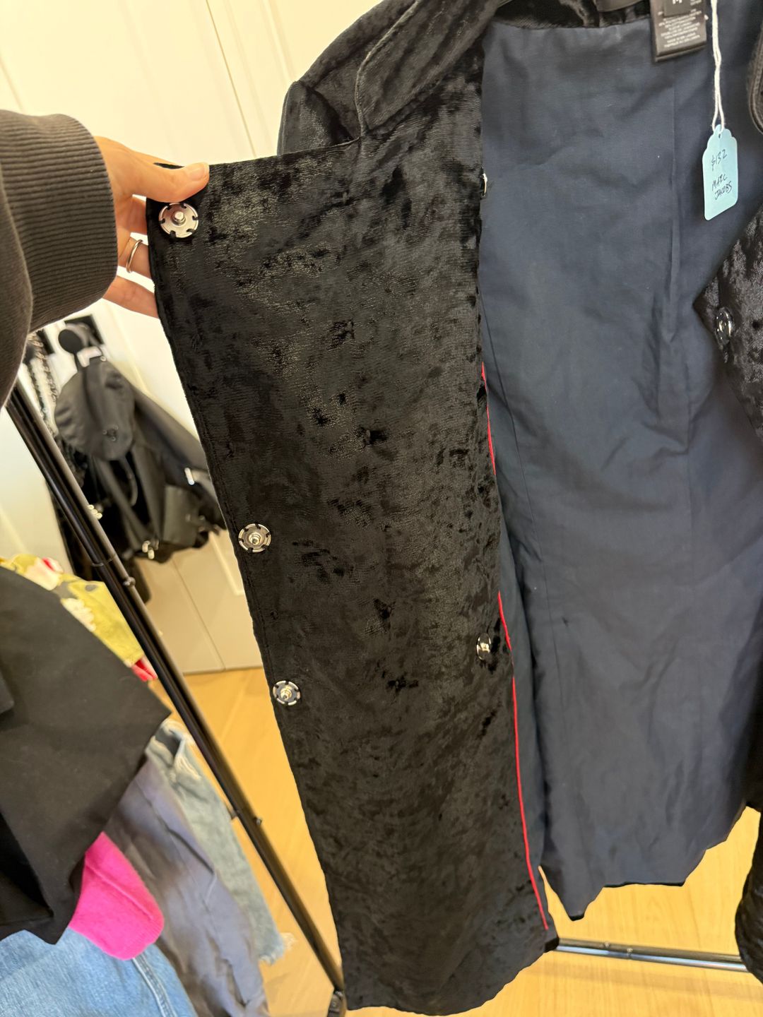 Velvet military coat