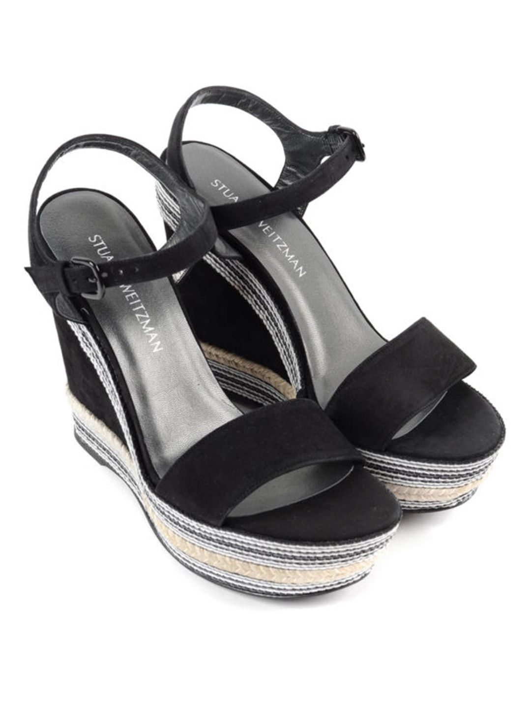 Striped rope wedge sandals #2