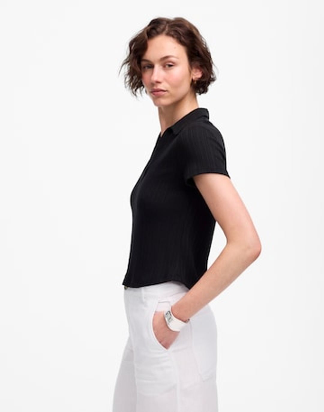 low v neck ss polo #3