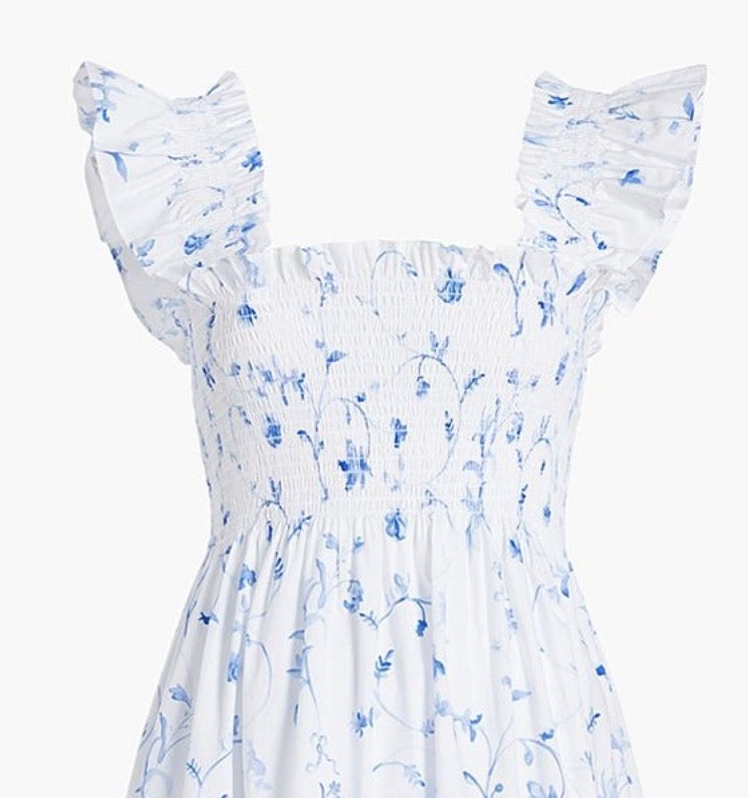 The Ellie Nap Dress - Blue Botanical #3