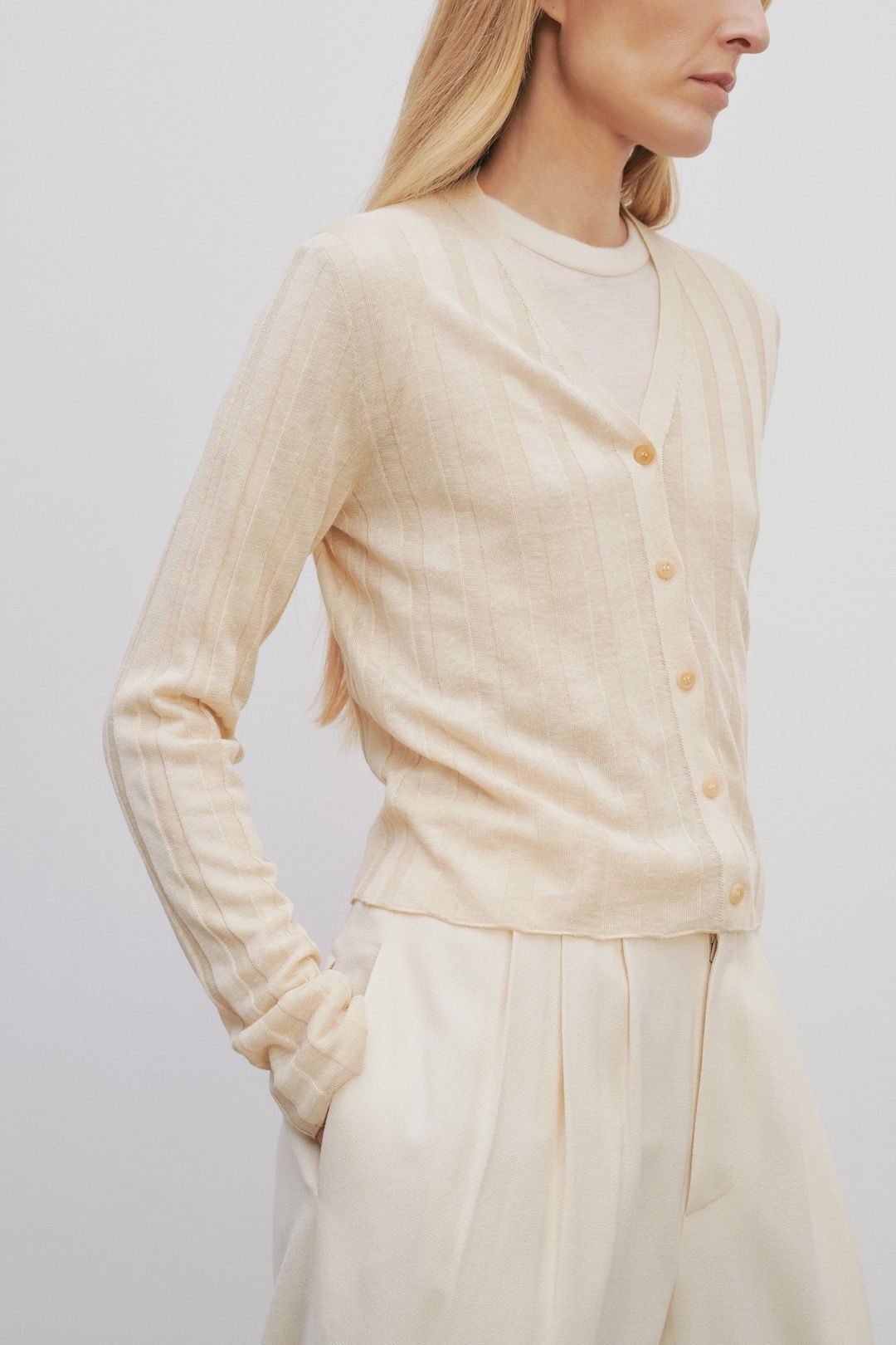 Dwin Cardigan in Linen and Silk #5