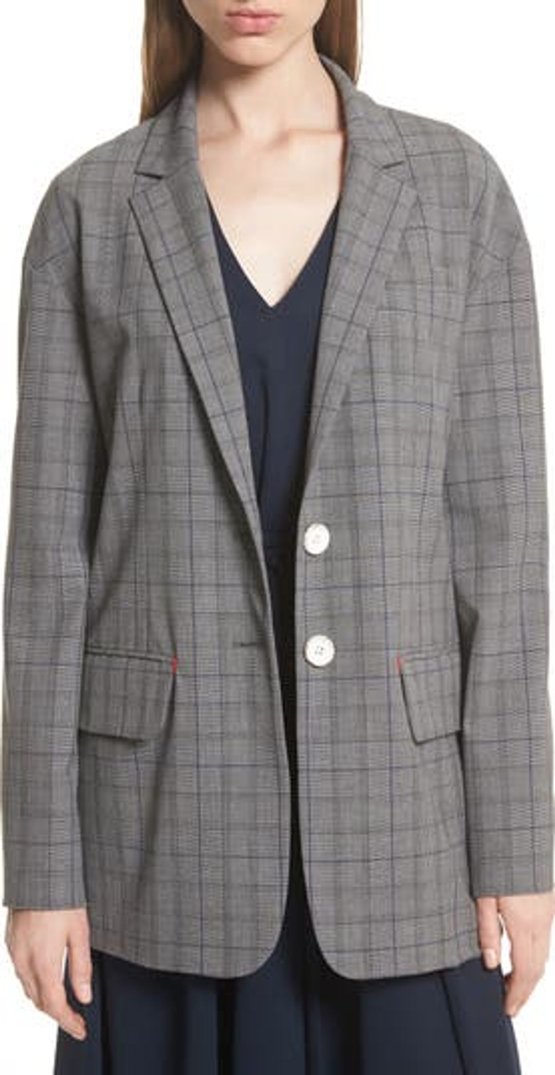 Oversize Glen Plaid Blazer