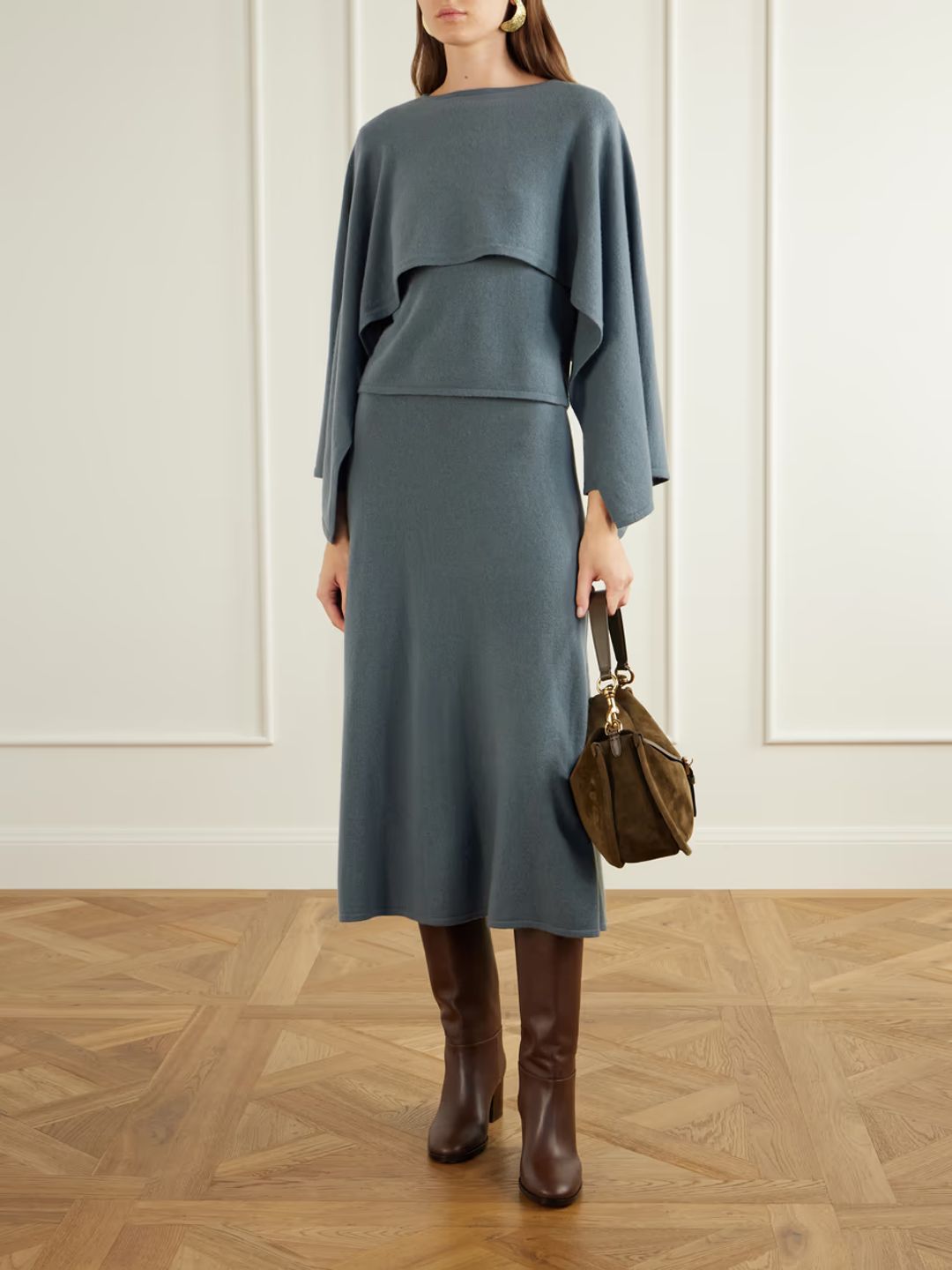 Valiant draped wool and cashmere-blend sweater