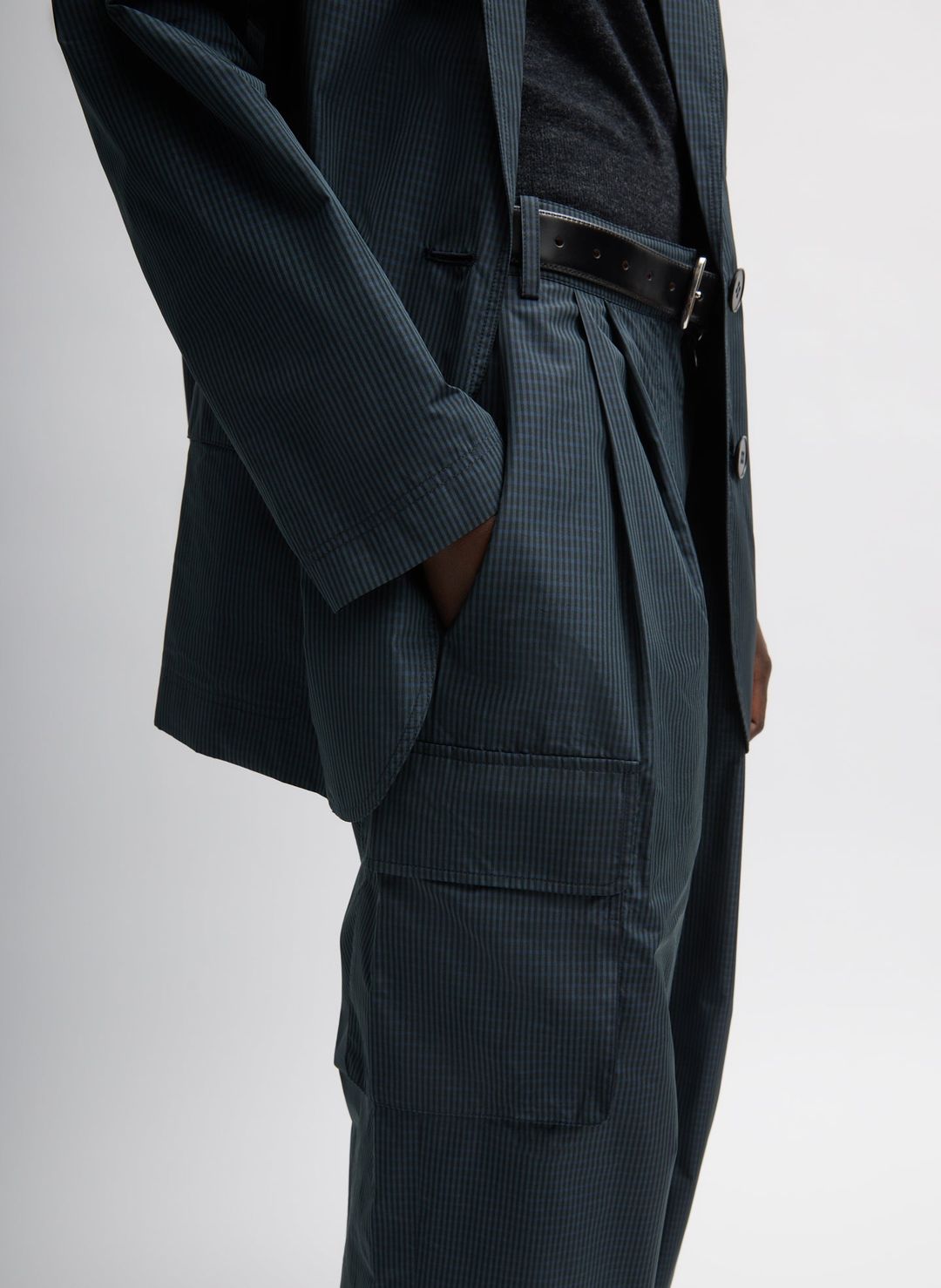 Menswear Nylon Stella Pleated Cargo Pant #5