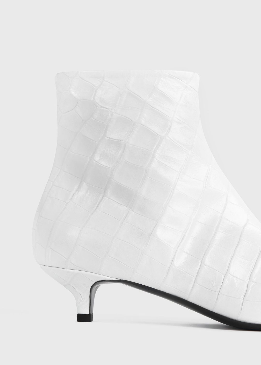 The Croco Slim Ankle Boot white #5