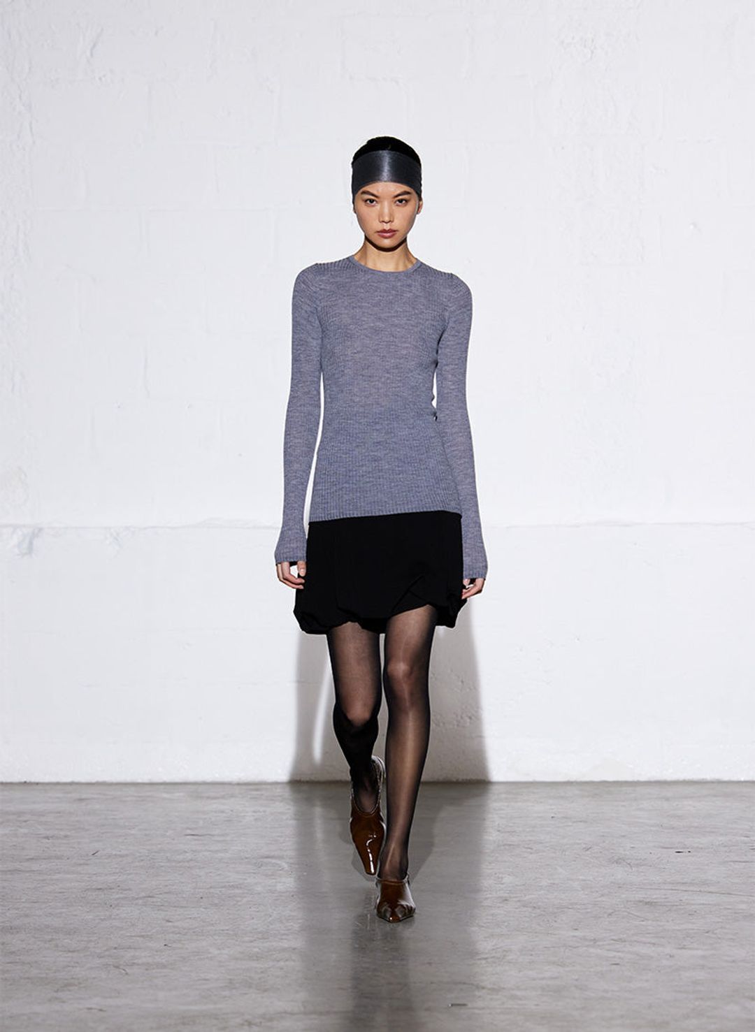 Wren Crepe Knit Short Tucked Skirt #2