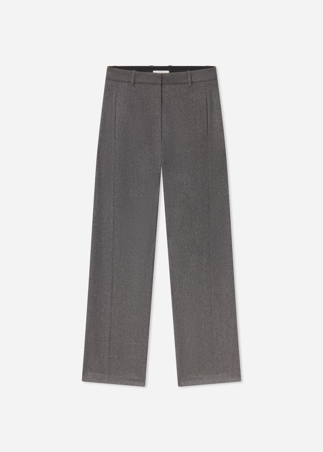 High Waisted Trouser in Wool Cashmere - Grey Melange #4