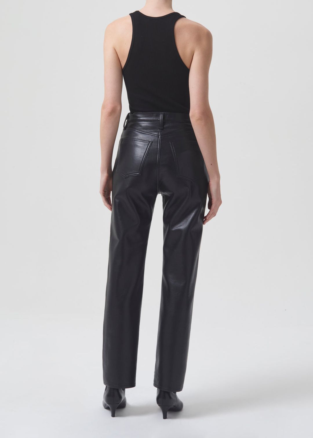 Recycled Leather 90's Pinch Waist in Detox #2