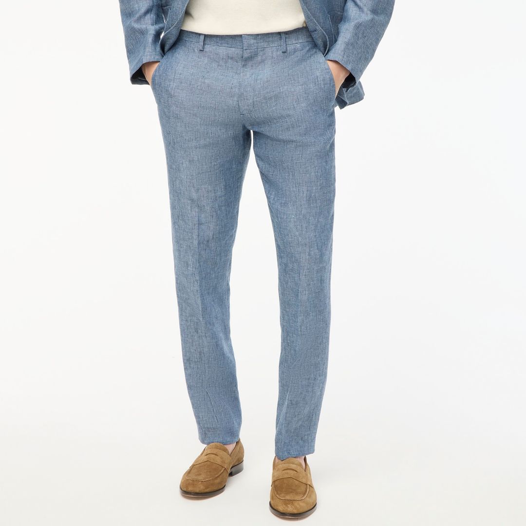thompson slim linen suit pant #7