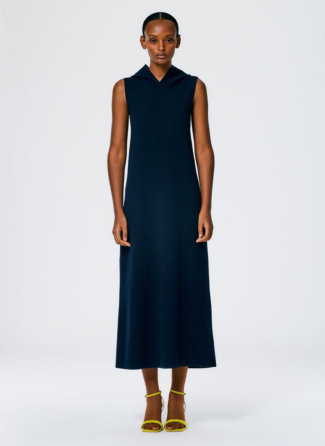 Compact Stretch Cashmere Hoodie Dress