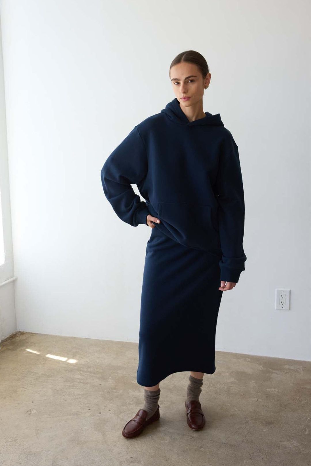 The Sweatshirt Skirt in Navy
