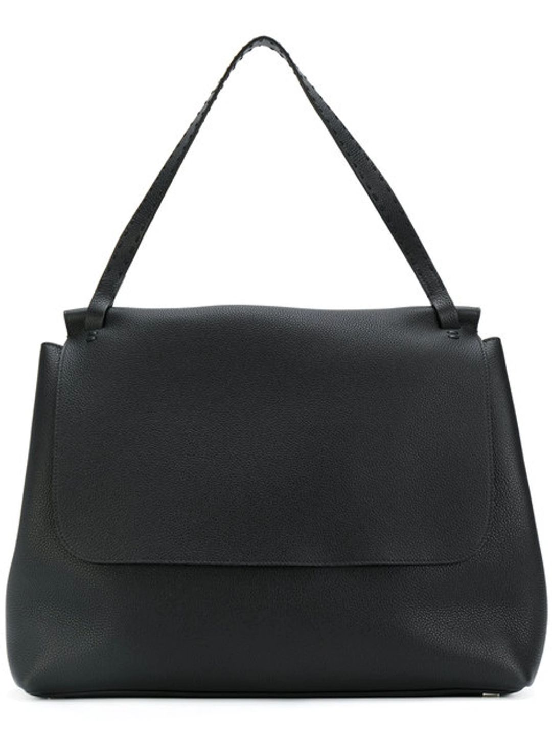 Top Handle 14 Leather Flap-top Shoulder Bag In Black Pld #3