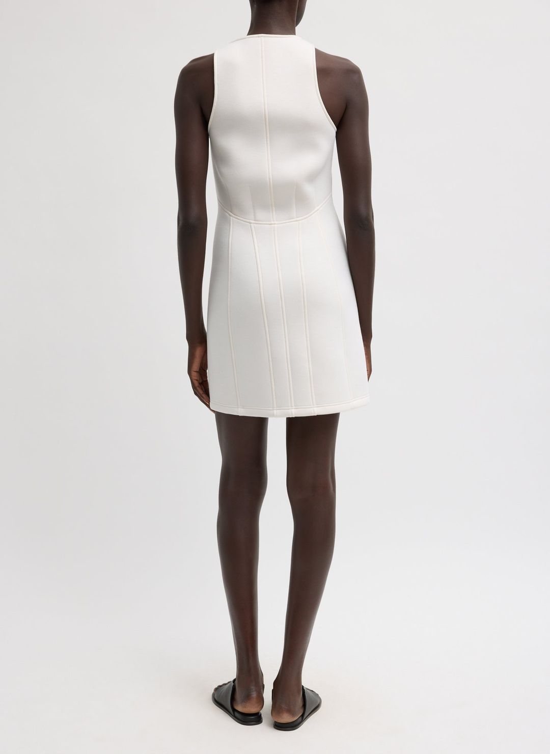 Bonded Viscose Sculpted Sleeveless Tunic Tank #4