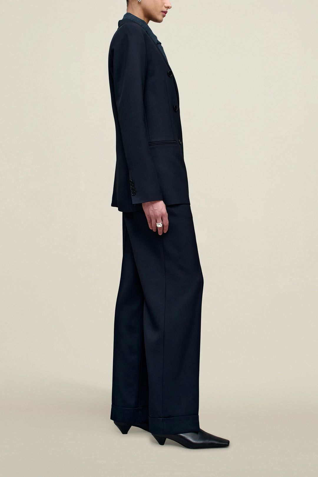 Carmen Double Breasted Blazer in Heavy Twill #4