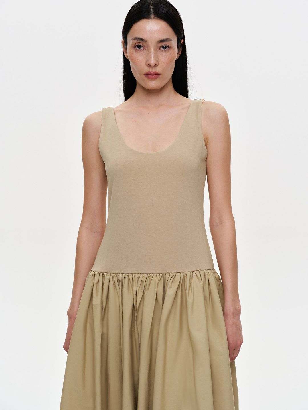 Drop Waist Maxi Dress, Camel