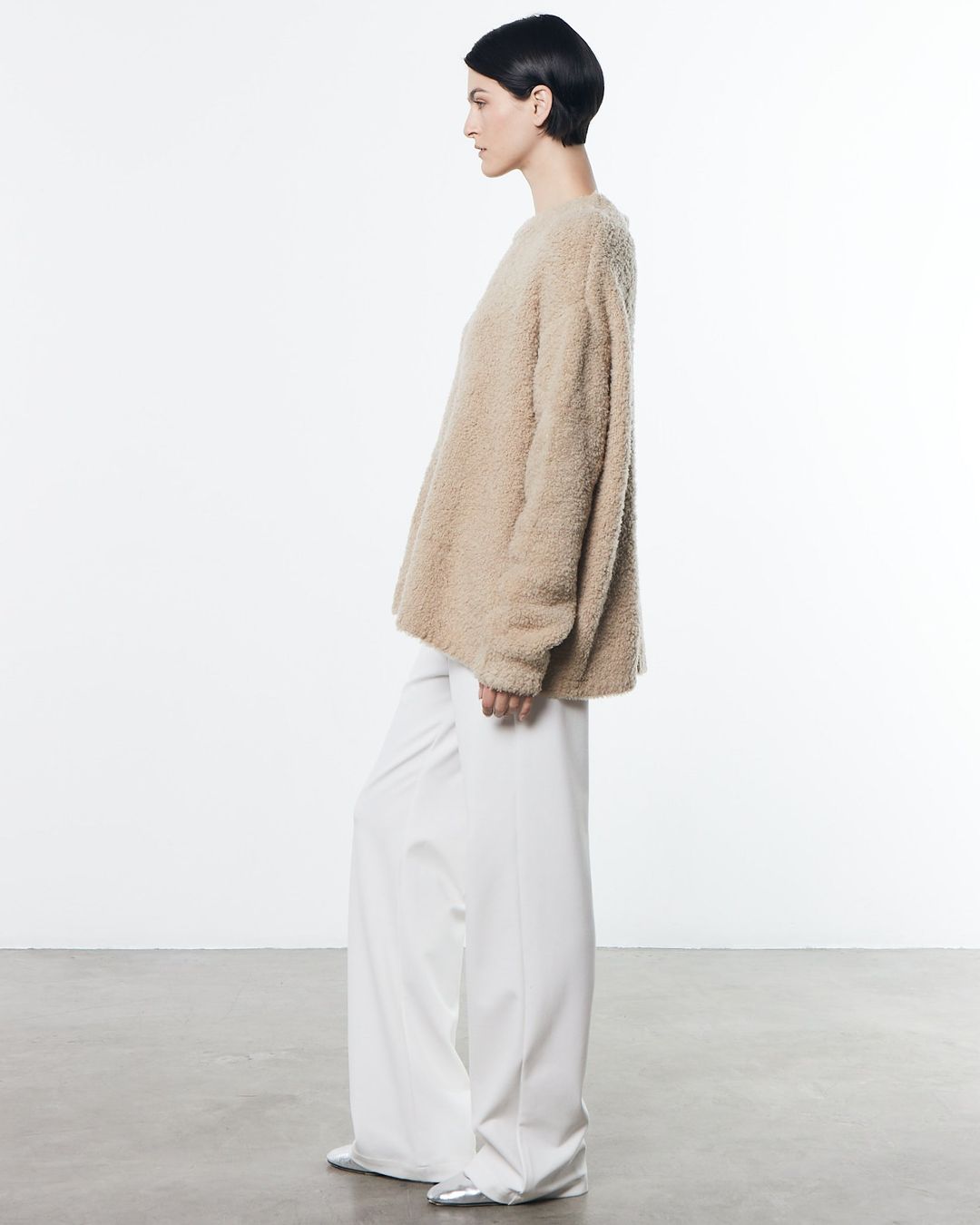 Oversized L/S Crew | Clay