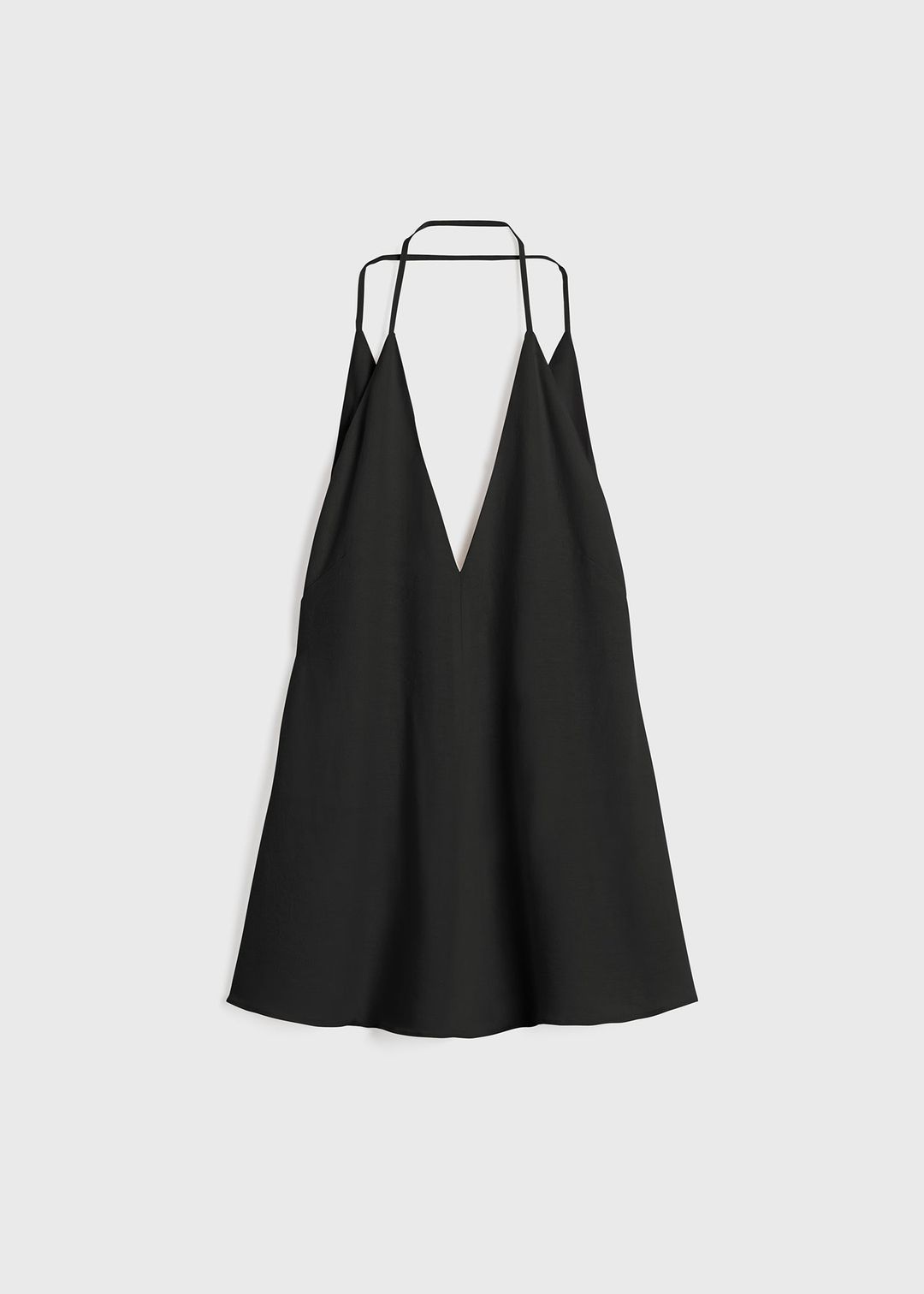 Double-halter silk top black #5
