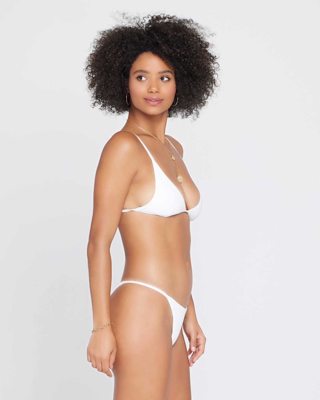 Ribbed Millie Bikini Top - White #3