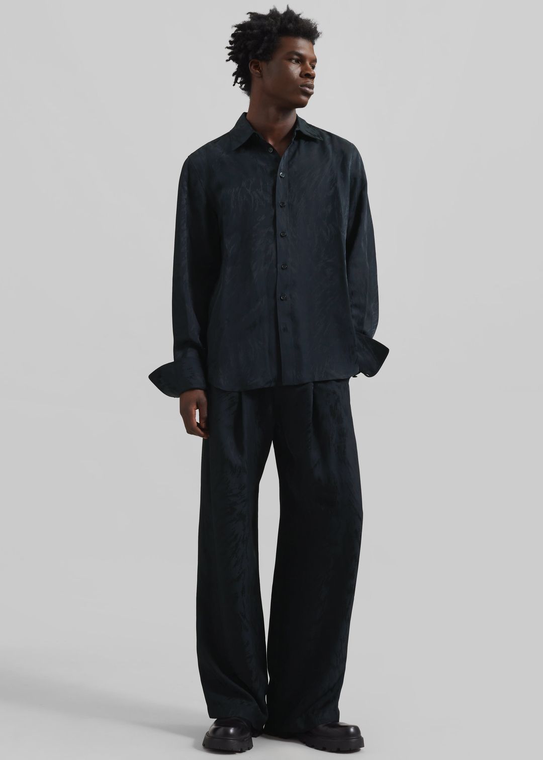 Louis Gabriel Nouchi Shirt With Musketeer Cuffs - Dark Night Fur #3