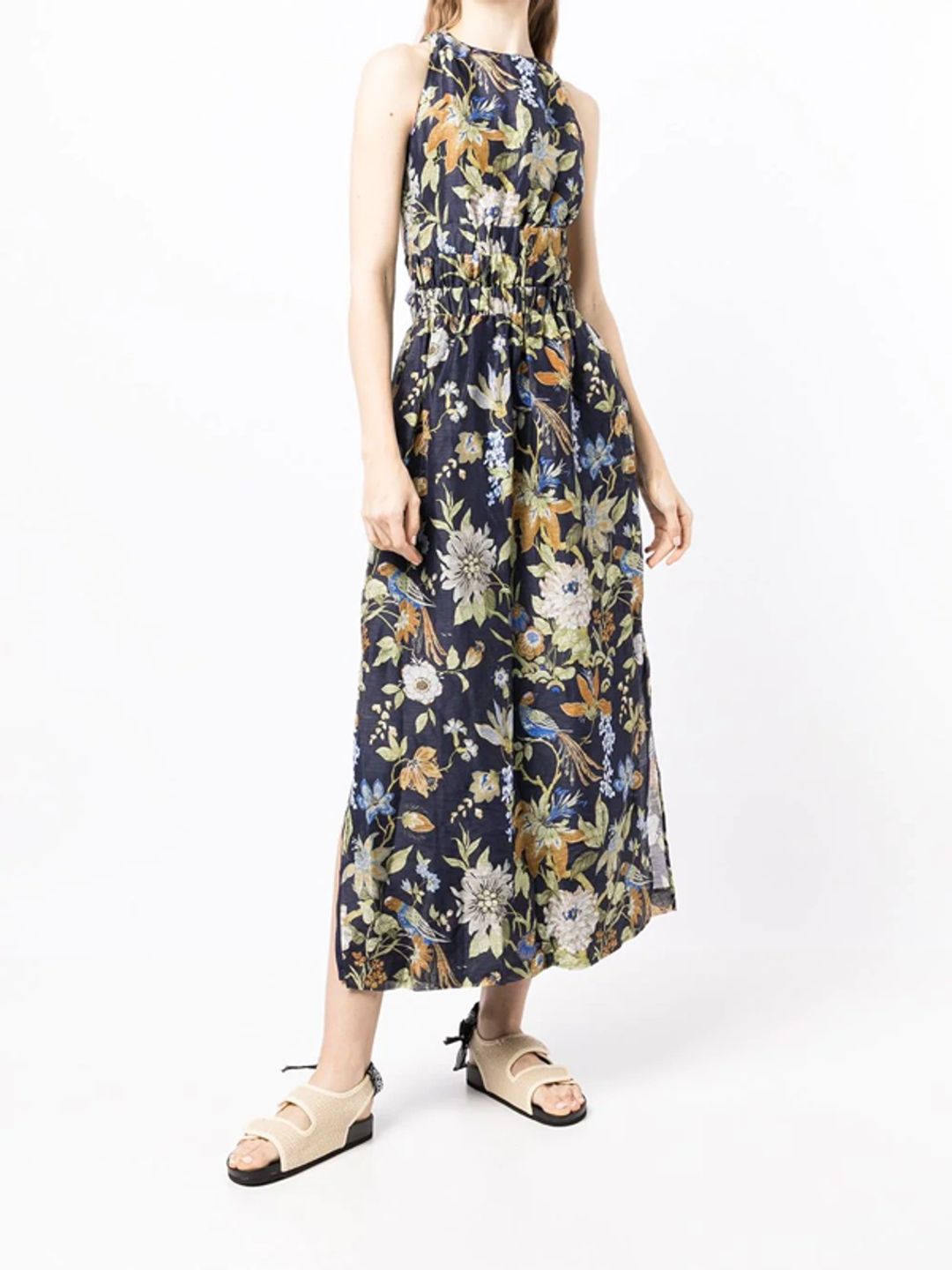 Lilian Floral Print Midi Dress In Blue #3