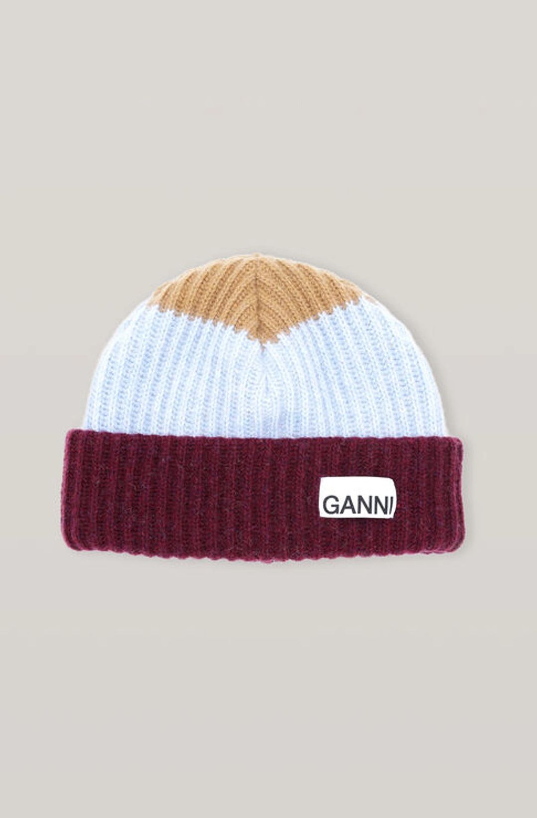 GANNI recycled wool-blend beanie