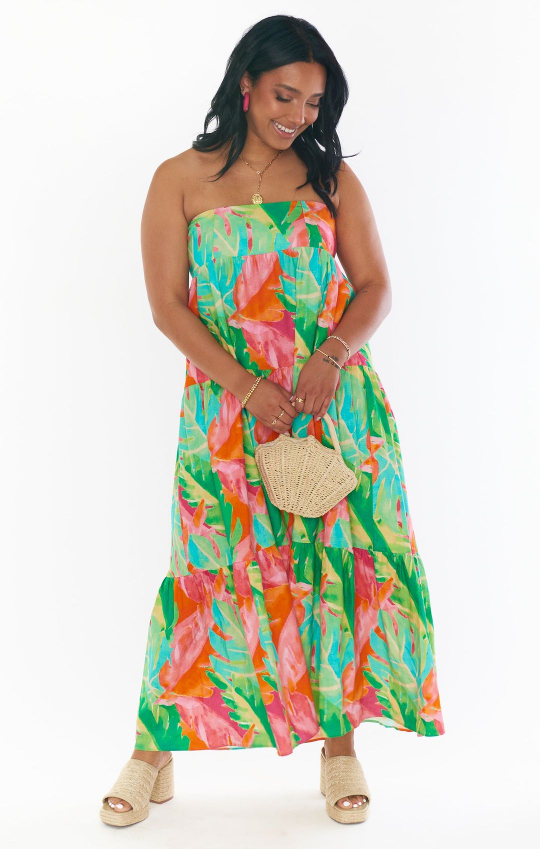 Melody Maxi Skirt ~ Tropics Palm #9
