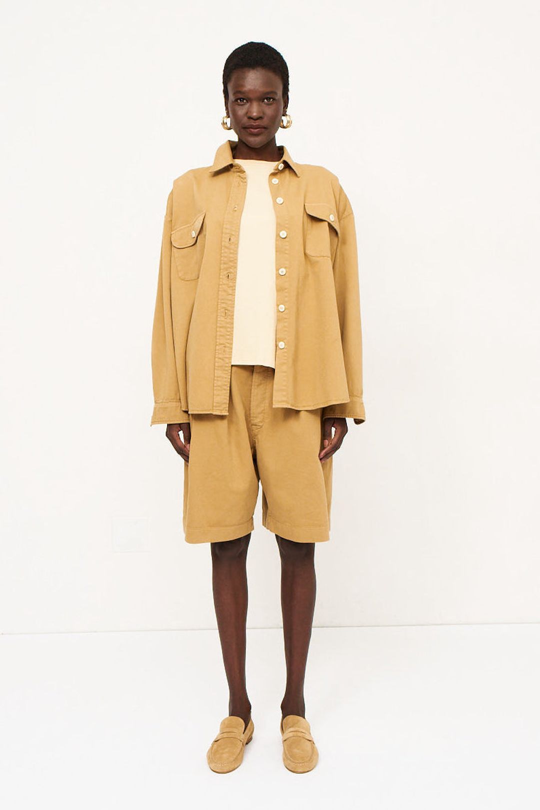 The Pleat Short in Tan #8