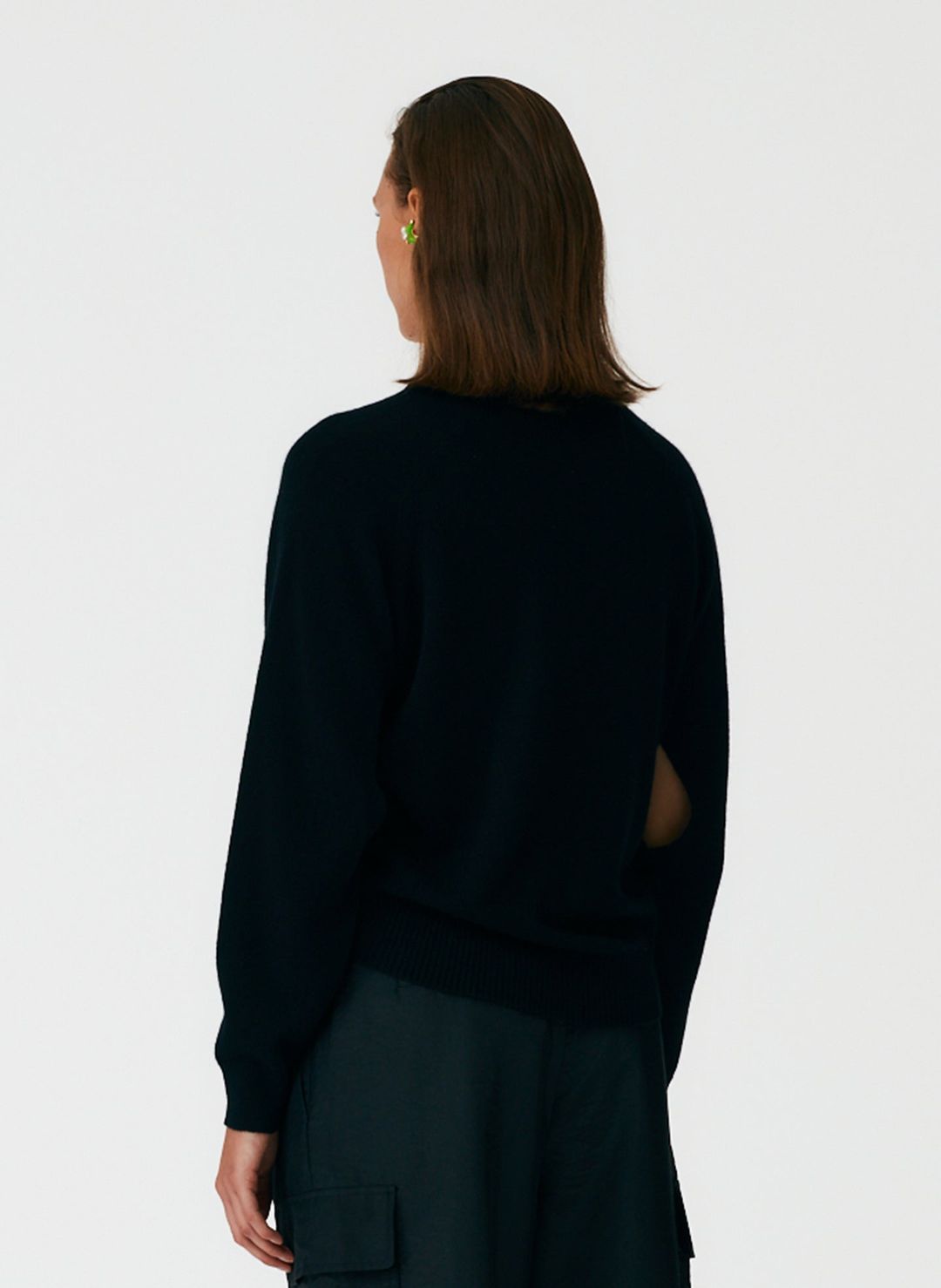 Feather Weight Cashmere Open Sleeve Cocoon Sweater #3