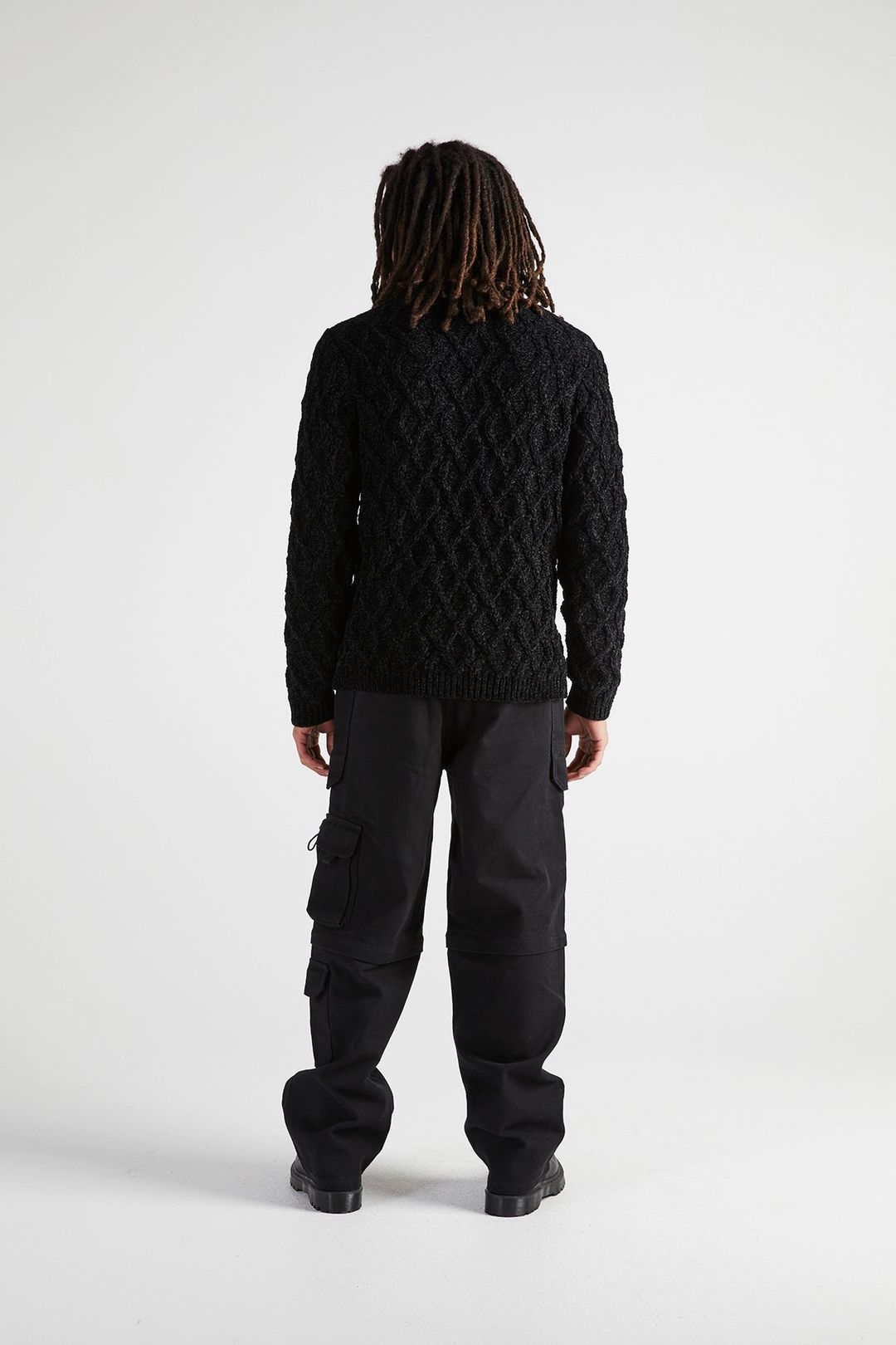 CREWNECK SWEATER | BLACK CABLE #7