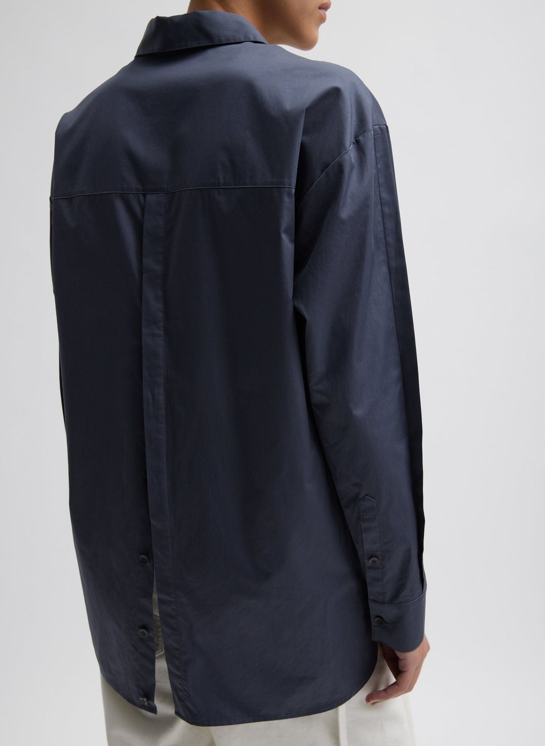 Eco Poplin Shirt With Tucked Sleeve #6