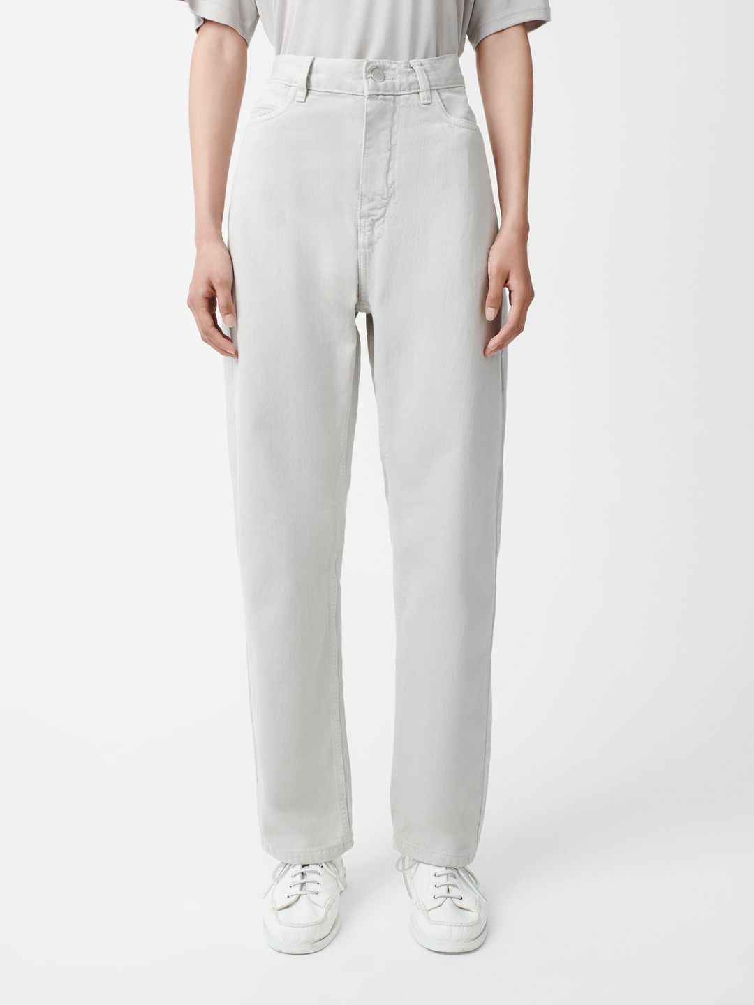 Ruthe Denim Pant in Bone Grey #4