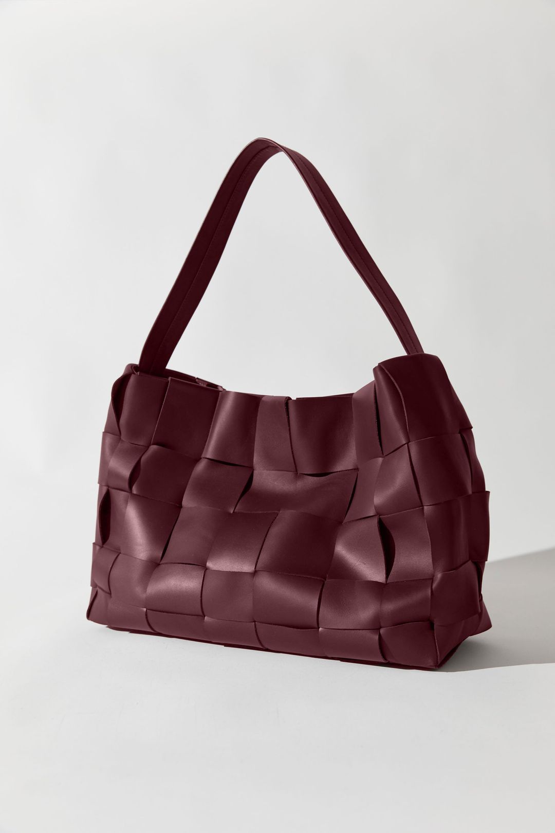 PRE-ORDER: Woven Large Tote - Plum #2