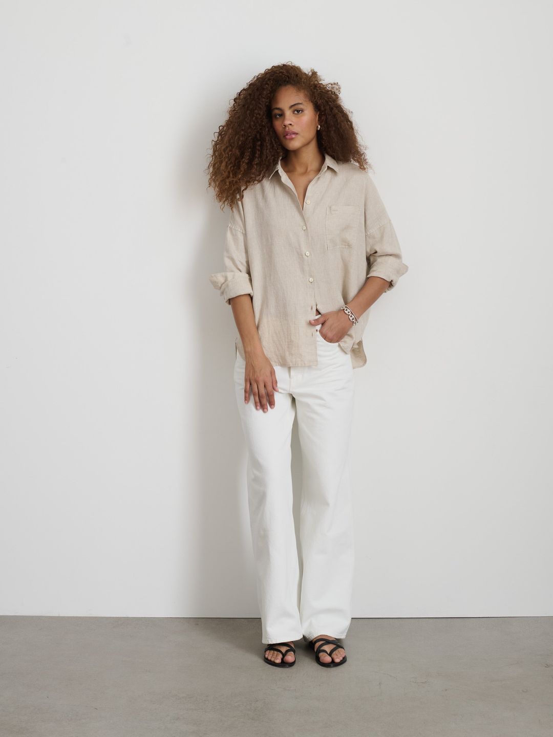 Jo Shirt In Flax Linen #4