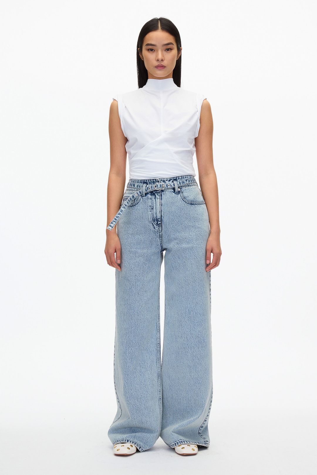 Draped Mockneck Tank