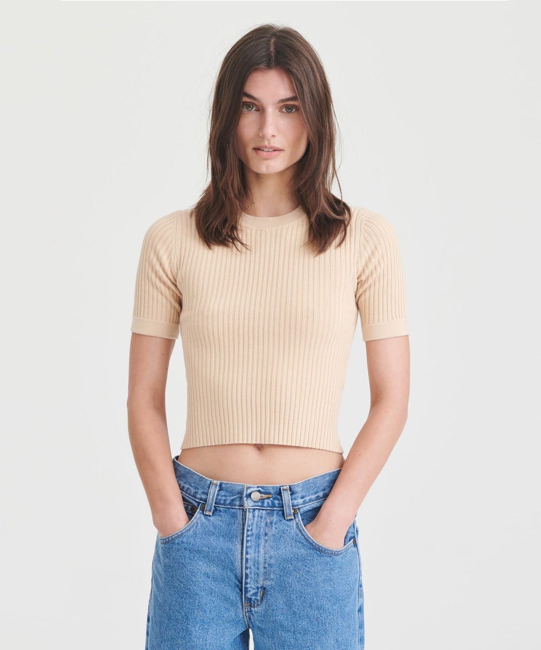 Silk Cashmere Short Sleeve Tee #8