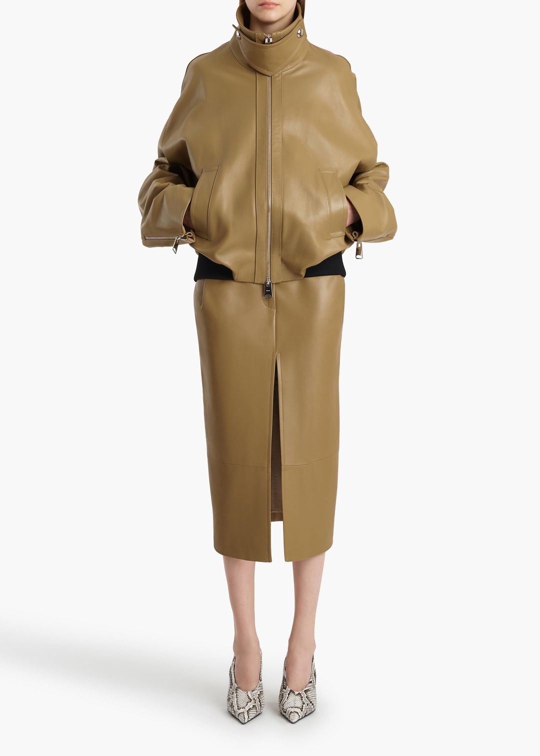 Hamett Jacket in Gold Ochre Leather