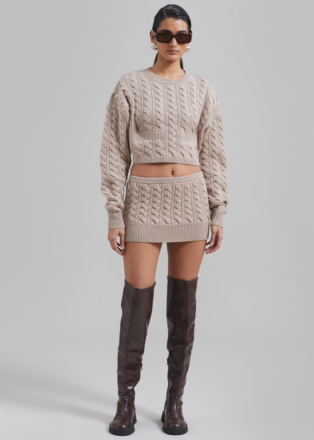 Christopher Esber Cable Knit Sweater - Truffle #5