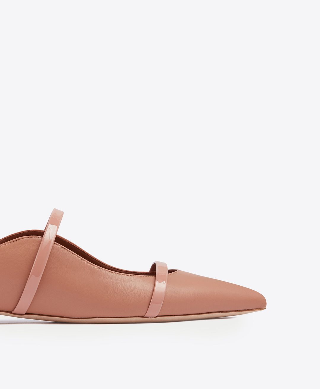 Maureen Flat - Nude Leather Flat Mule #4