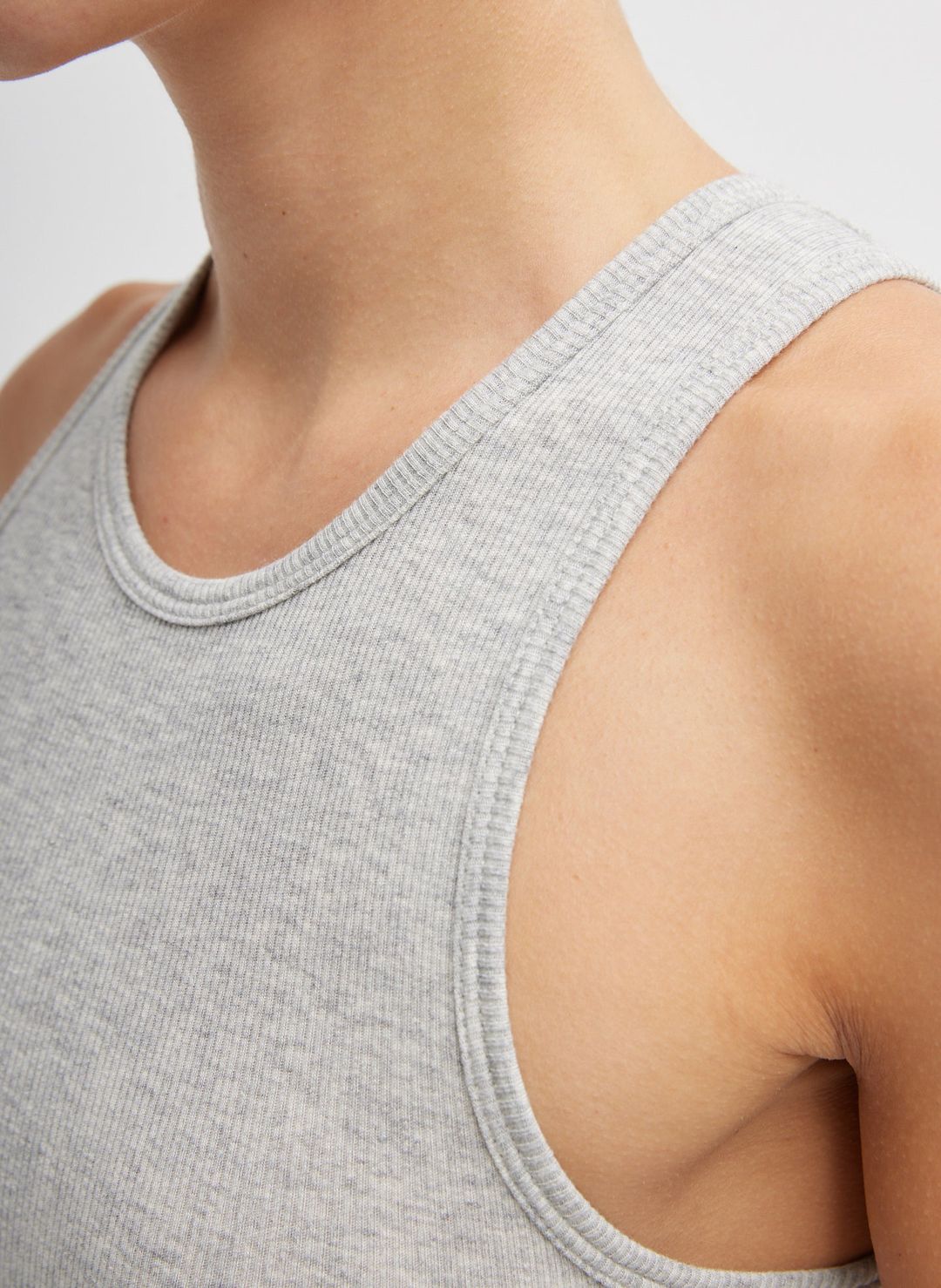 Circular Fine Rib T-Shirt Tank