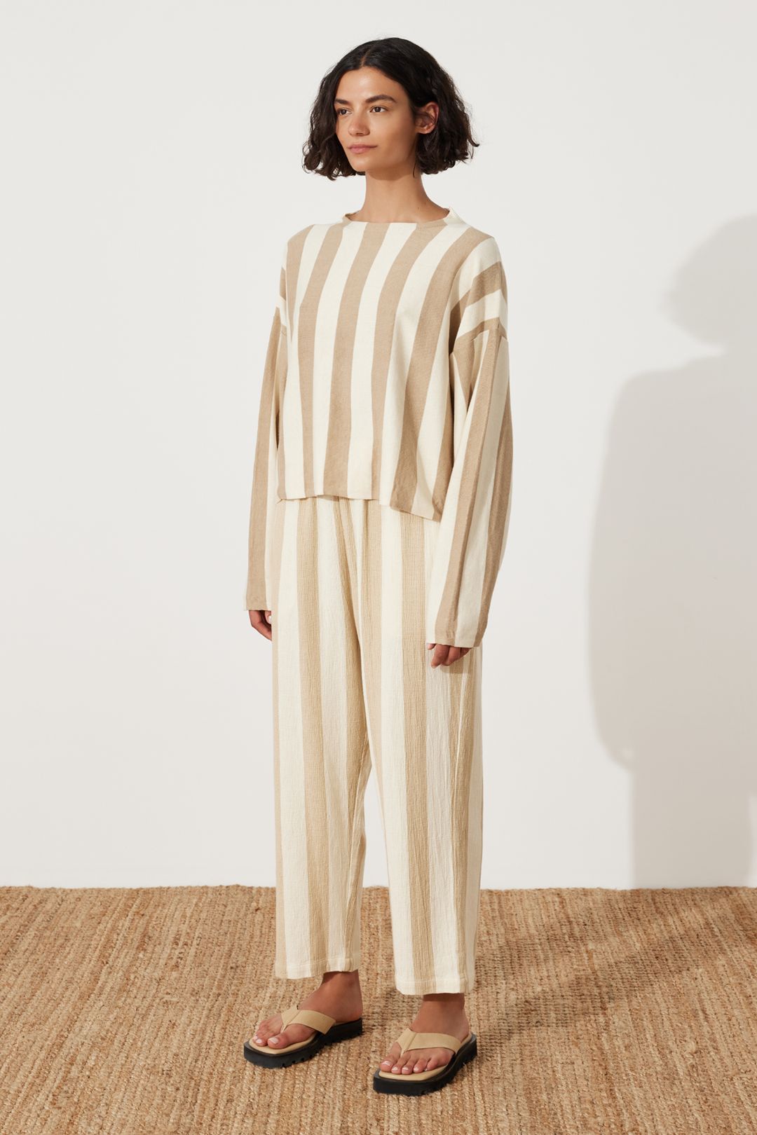Natural Stripe Organic Cotton Pant #5