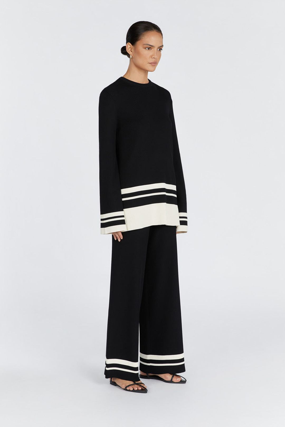 MADISON BLACK CONTRAST PANT #3