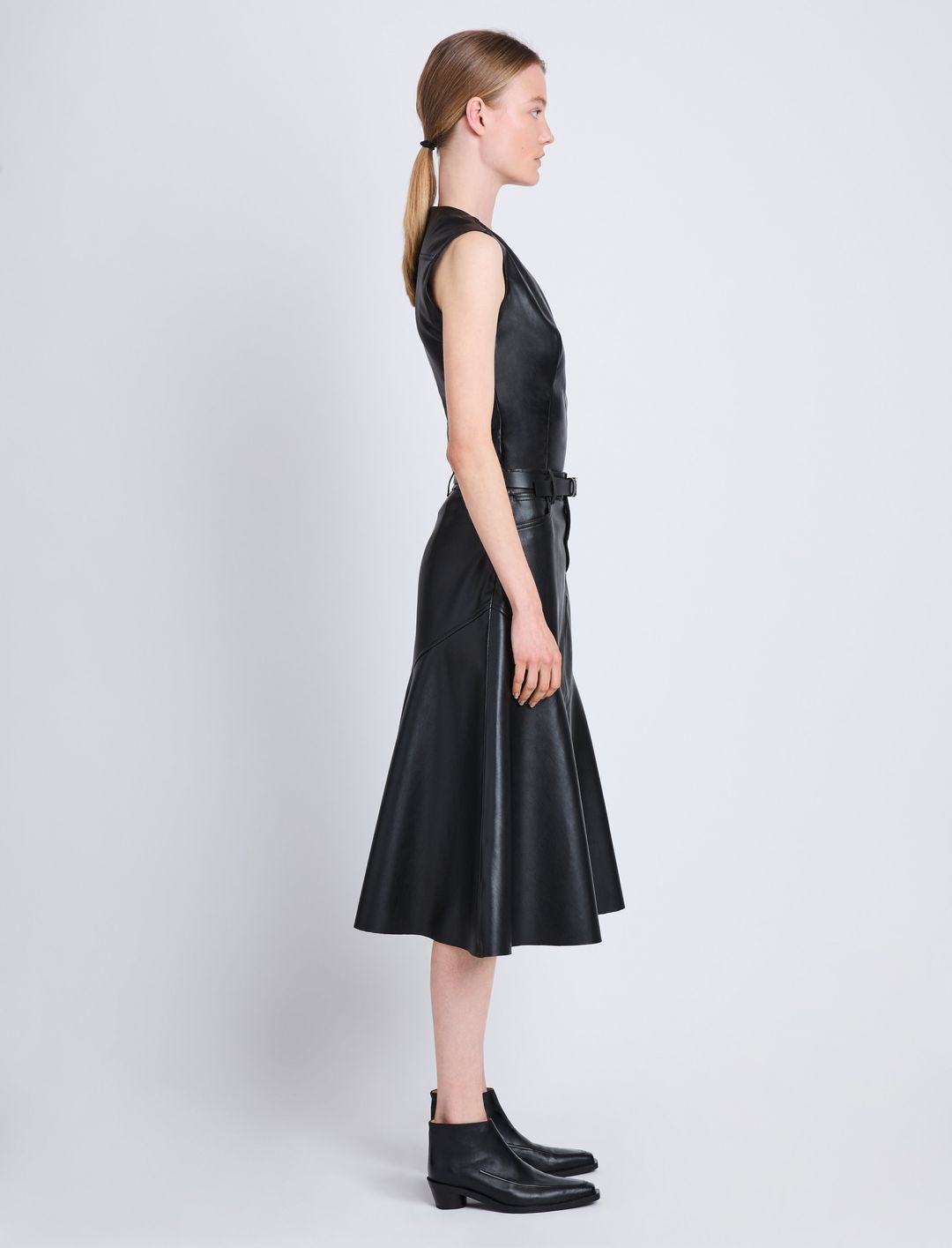 Jesse Skirt in Faux Leather #3