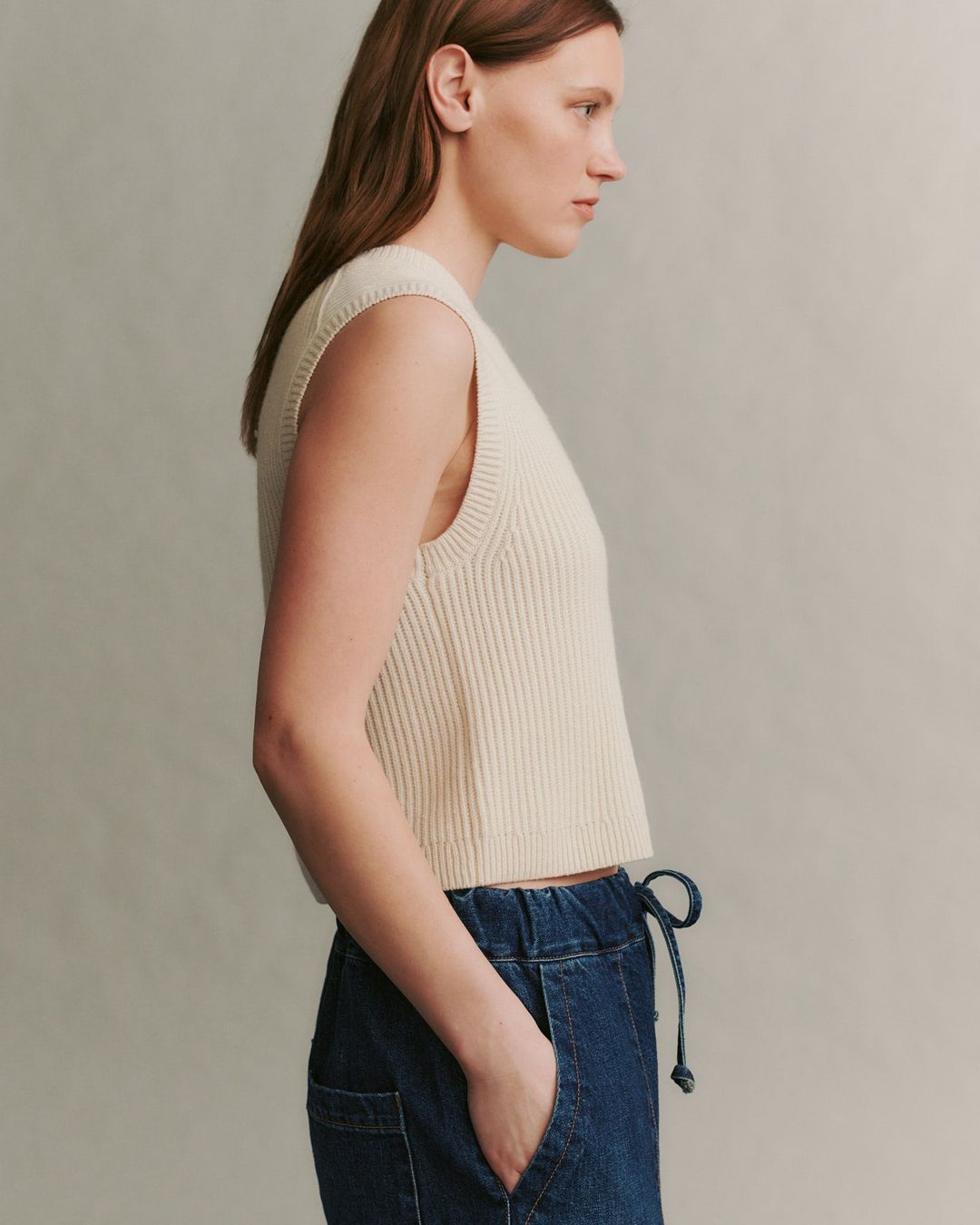 Ribbed Vest in Cashmere #5