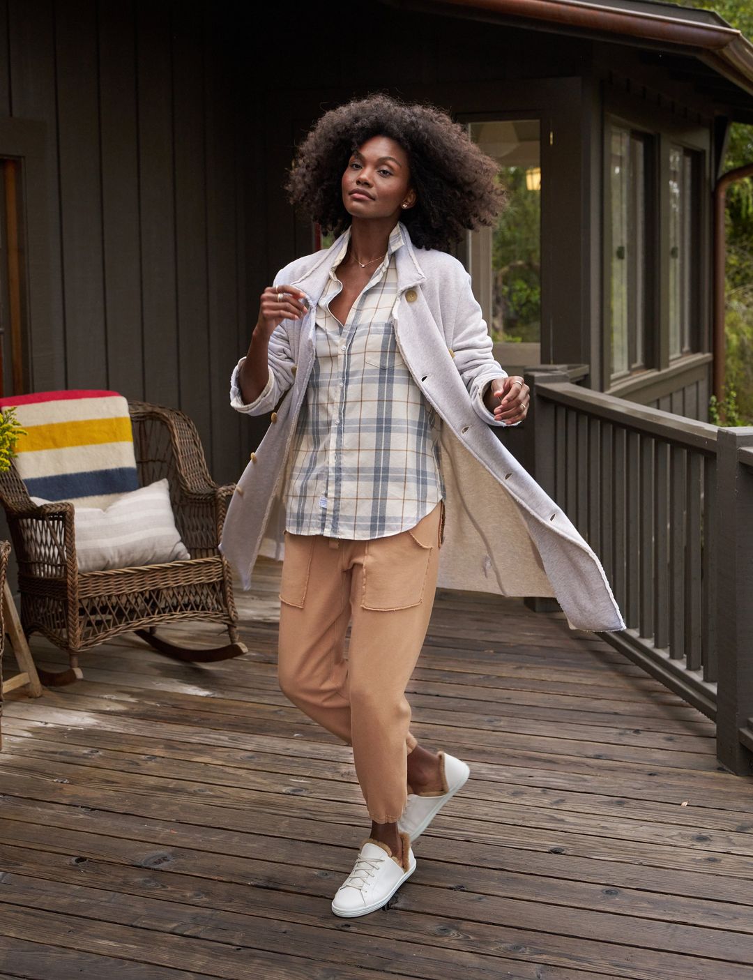 BELFAST TRENCH Gray Melange, Triple Fleece #4