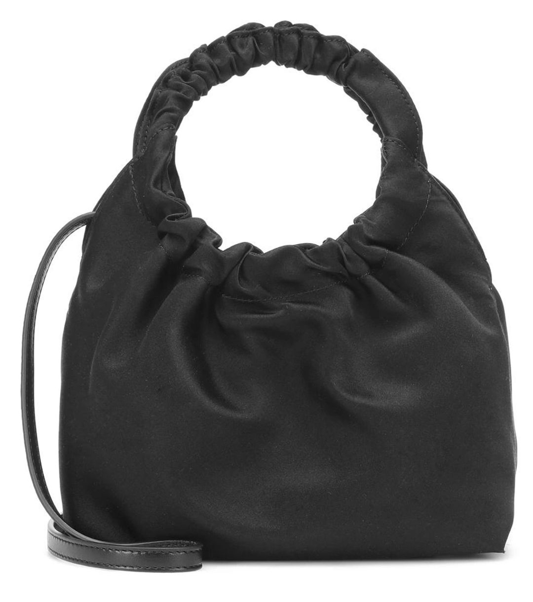 Double Circle Small Leather Bag In Black #17