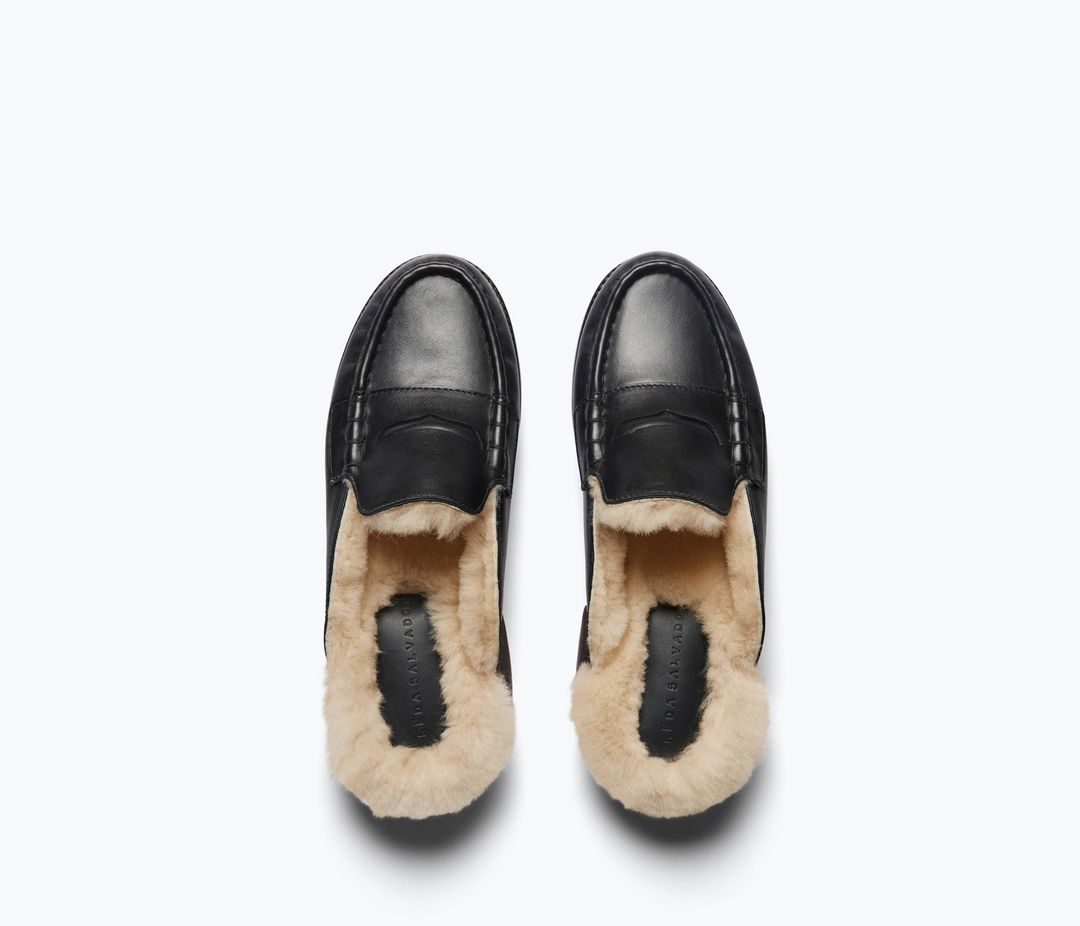 TEMI SHEARLING PENNY LOAFER MULE #4