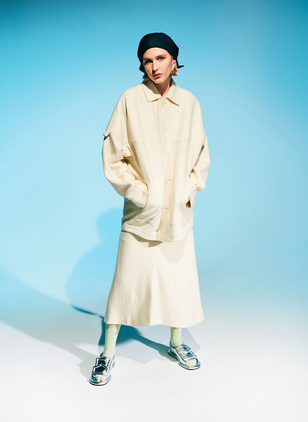 Boiled Wool Oversized Western Shirt Jacket #5